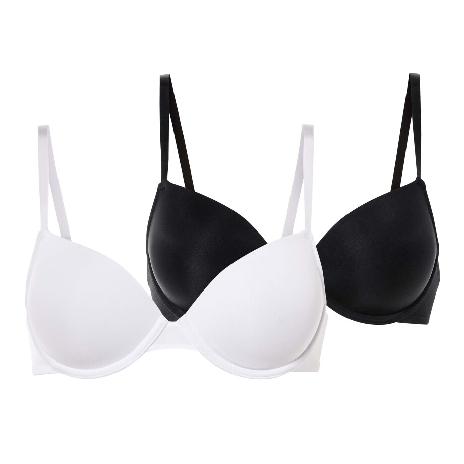 esmara 2 dames BH's (Zwart/wit, 85B) esmara 2 dames BH's (Zwart/wit, 85B) afbeelding 1