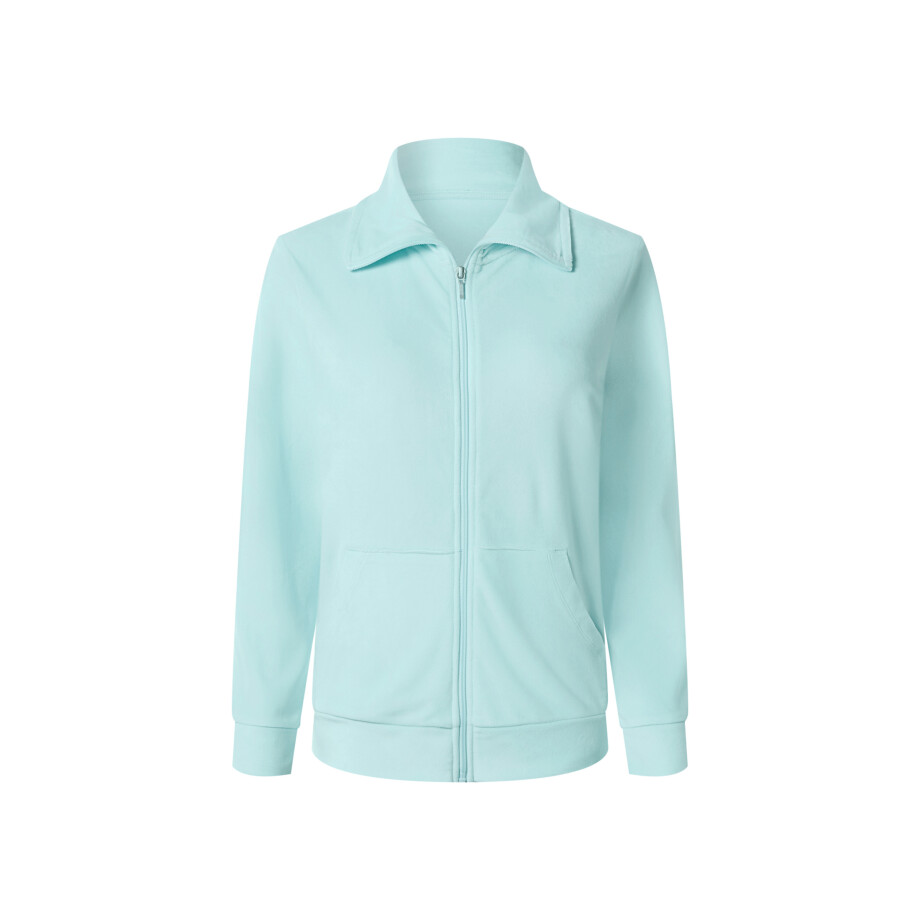 esmara Velours dames vest (Blauw, M (40/42)) esmara Velours dames vest (Blauw, M (40/42)) afbeelding 1