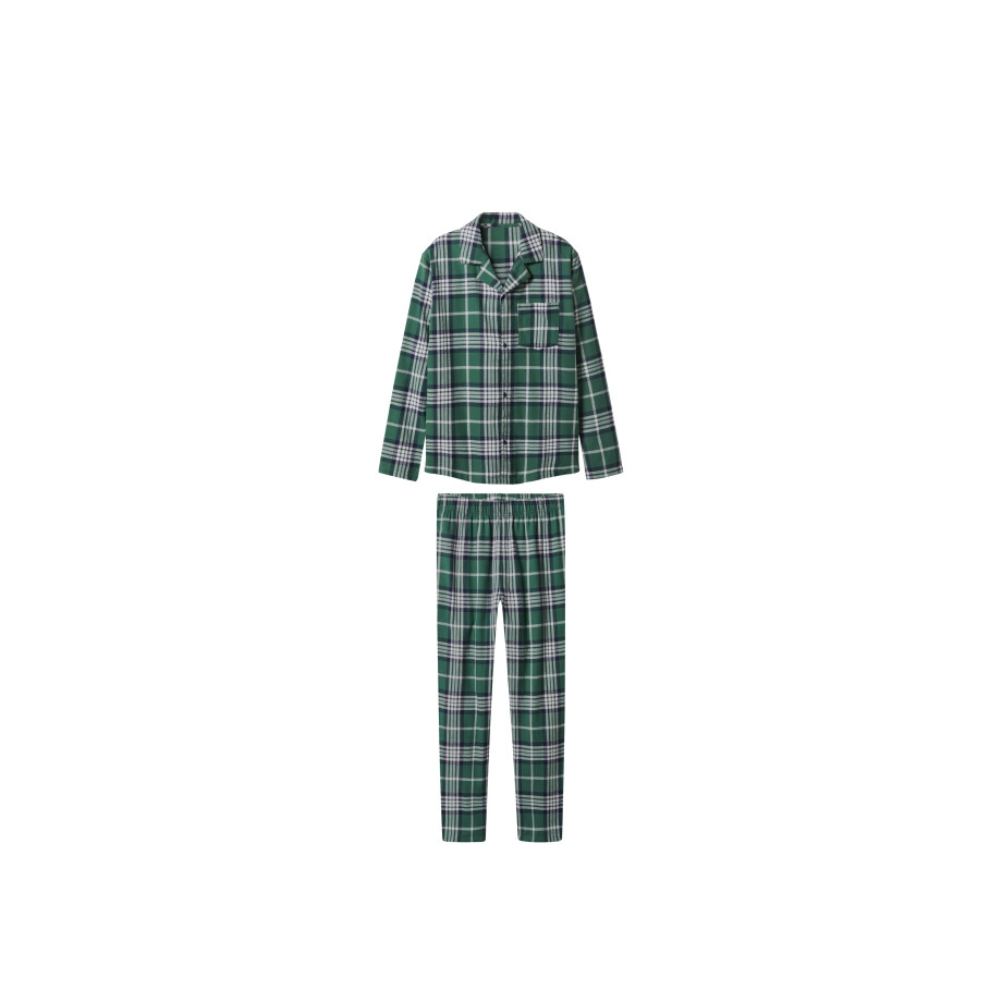 esmara Flanellen dames pyjama (Groen, XS (32/34)) afbeelding 1