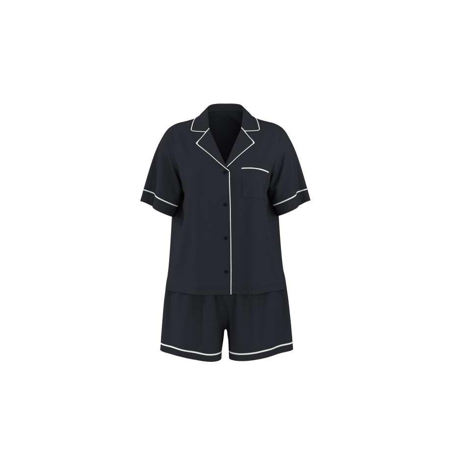 esmara Dames shortama - viscose (Zwart, L (44/46)) afbeelding 1