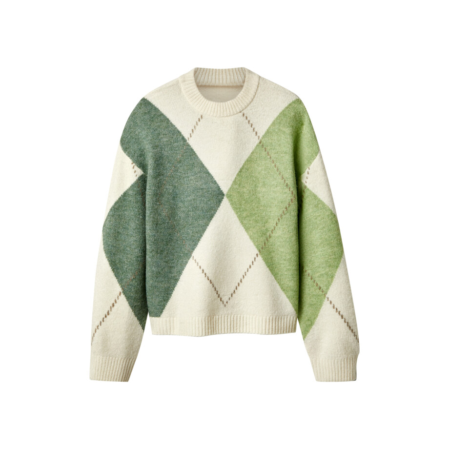 esmara Dames trui (Wit/groen, XS (32/34)) esmara Dames trui (Wit/groen, XS (32/34)) afbeelding 1