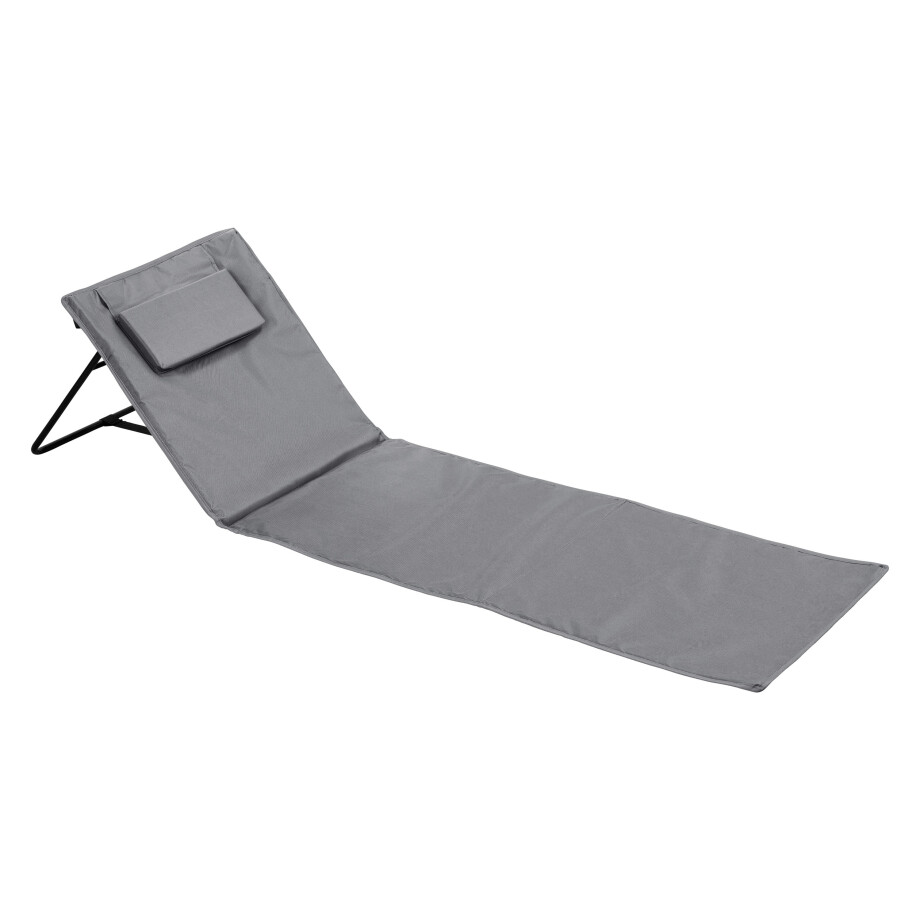 CRIVIT Strandmat met rugsteun 161 x 53 cm (Grijs) CRIVIT Strandmat met rugsteun 161 x 53 cm (Grijs) afbeelding 1