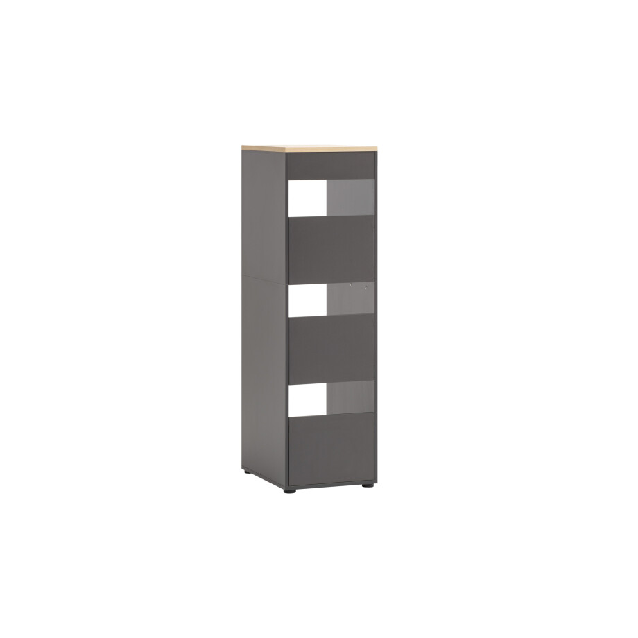Schildmeyer Kast Solea (3 vakken, hoogte 154 cm, Antraciet) Schildmeyer Kast Solea (3 vakken, hoogte 154 cm, Antraciet) afbeelding 1