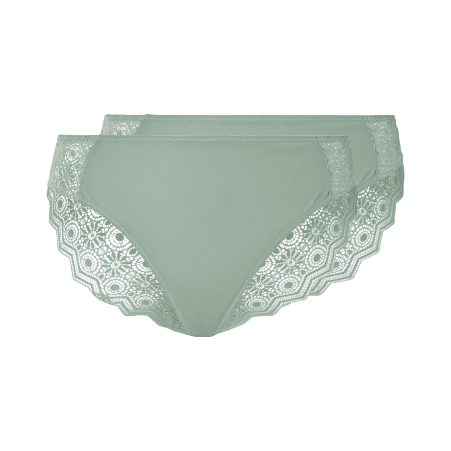 esmara 2 dames slips (Groen, XS (32/34)) afbeelding 1