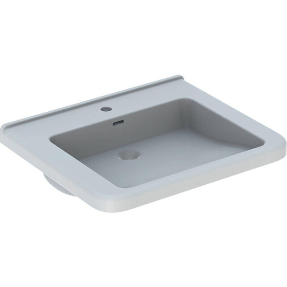 Geberit 300 Comfort Square rolstoelwastafel met kraangat met overloop 65x55x15.5cm wit s8309800000g afbeelding 1
