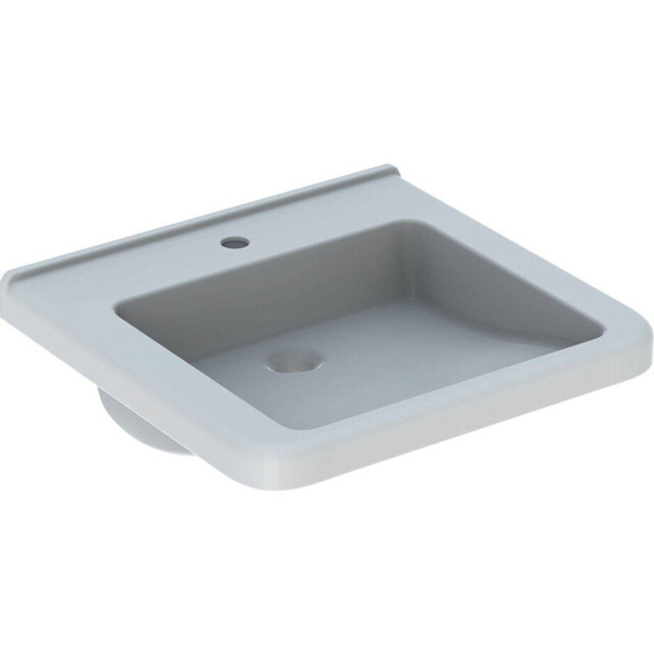 Geberit 300 Comfort Square rolstoelwastafel met kraangat zonder overloop 55x52.5x15.5cm wit s8309705000g afbeelding 1