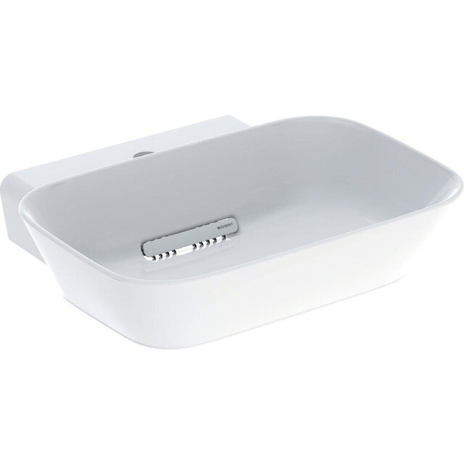 Geberit ONE - Opzetwastafel 50x43x15 cm, verborgen overloop, met kraangat, horizontale afvoer, KeraTect, wit 505.051.00.1 Geberit ONE - Opzetwastafel 50x43x15 cm, verborgen overloop, met kraangat, horizontale afvoer, KeraTect, wit 505.051.00.1 afbeelding 1