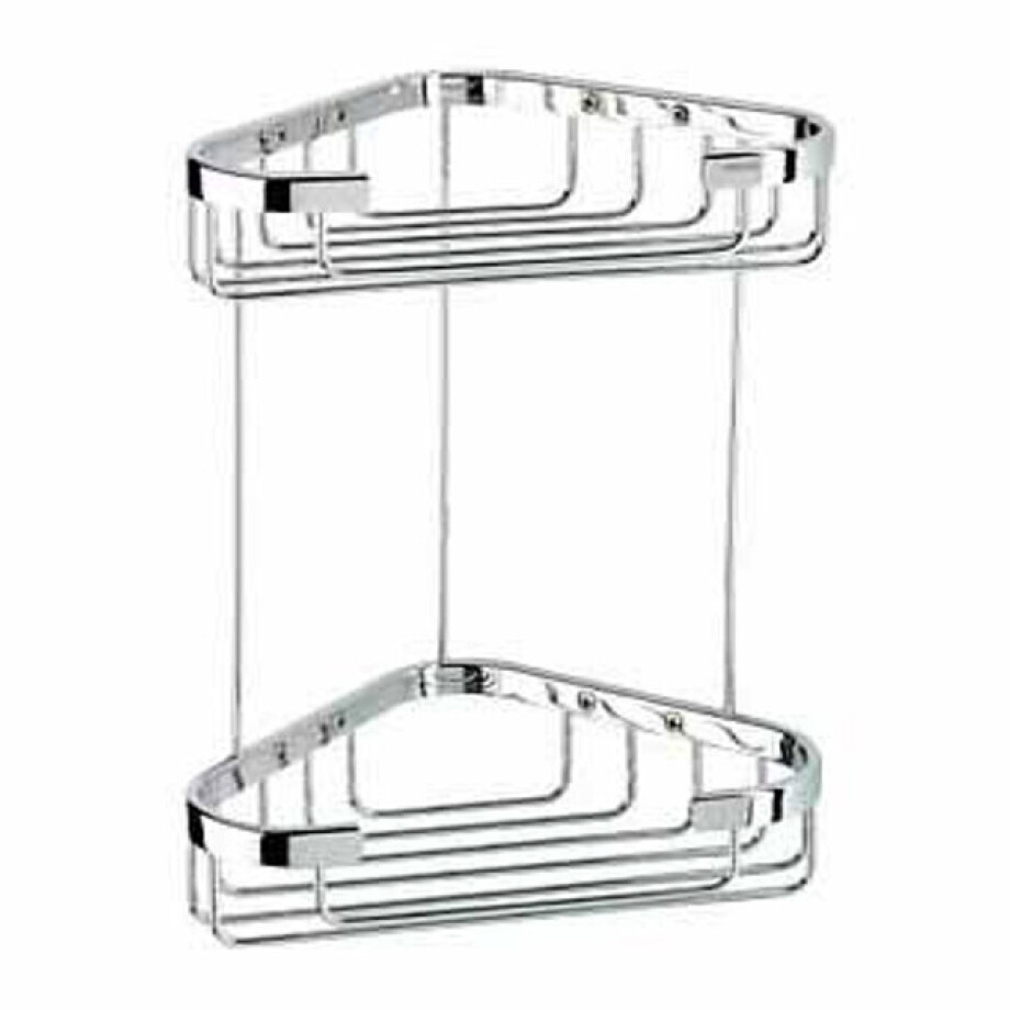 Geesa Basket Doucherek hoek dubbel 22cm Chroom 91185 afbeelding 1