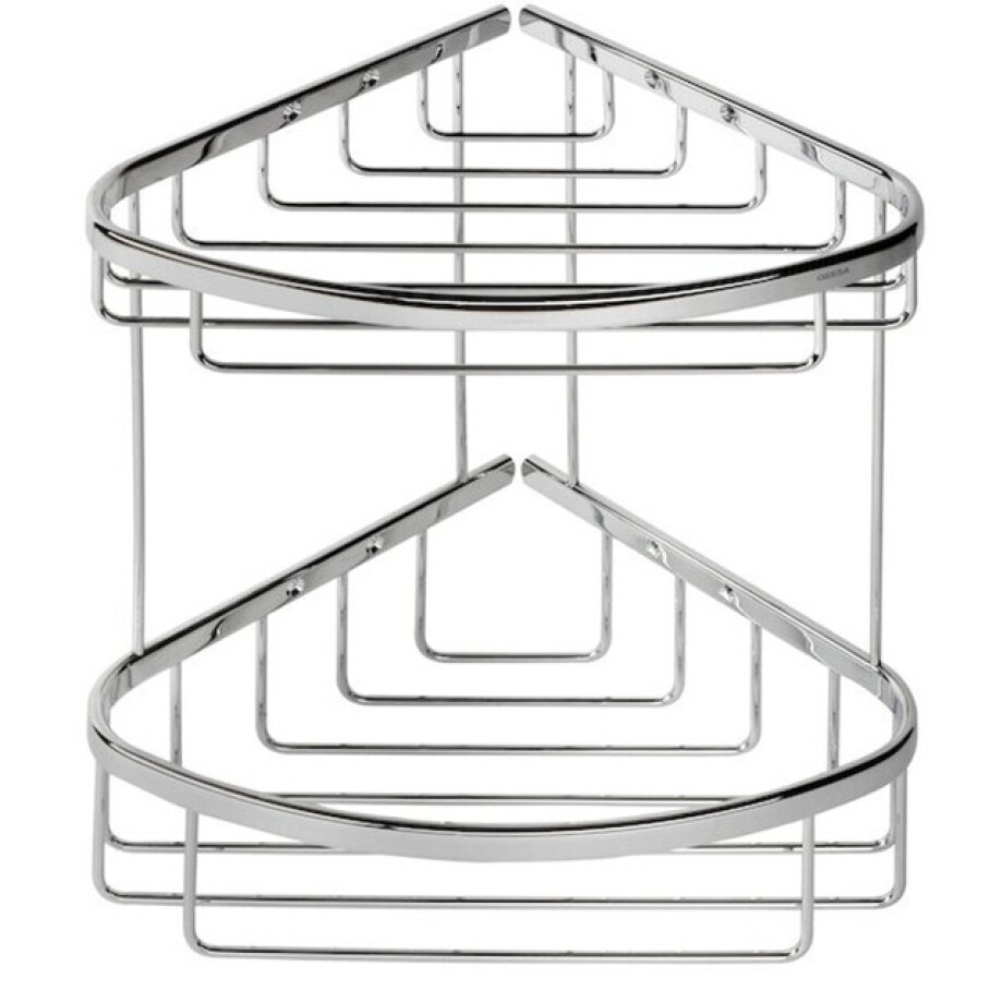Geesa Basket Doucherek hoek dubbel 27.5cm Chroom 91183 afbeelding 1