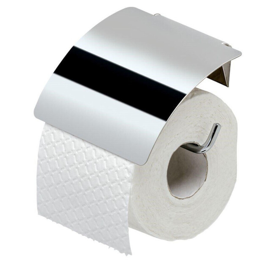 Geesa Hotel Toiletrolhouder met klep Chroom 91145 afbeelding 1