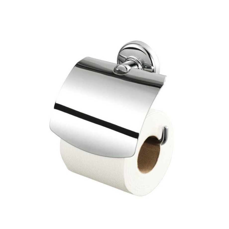 Geesa Hotel Toiletrolhouder met klep Chroom 915308-02 afbeelding 1