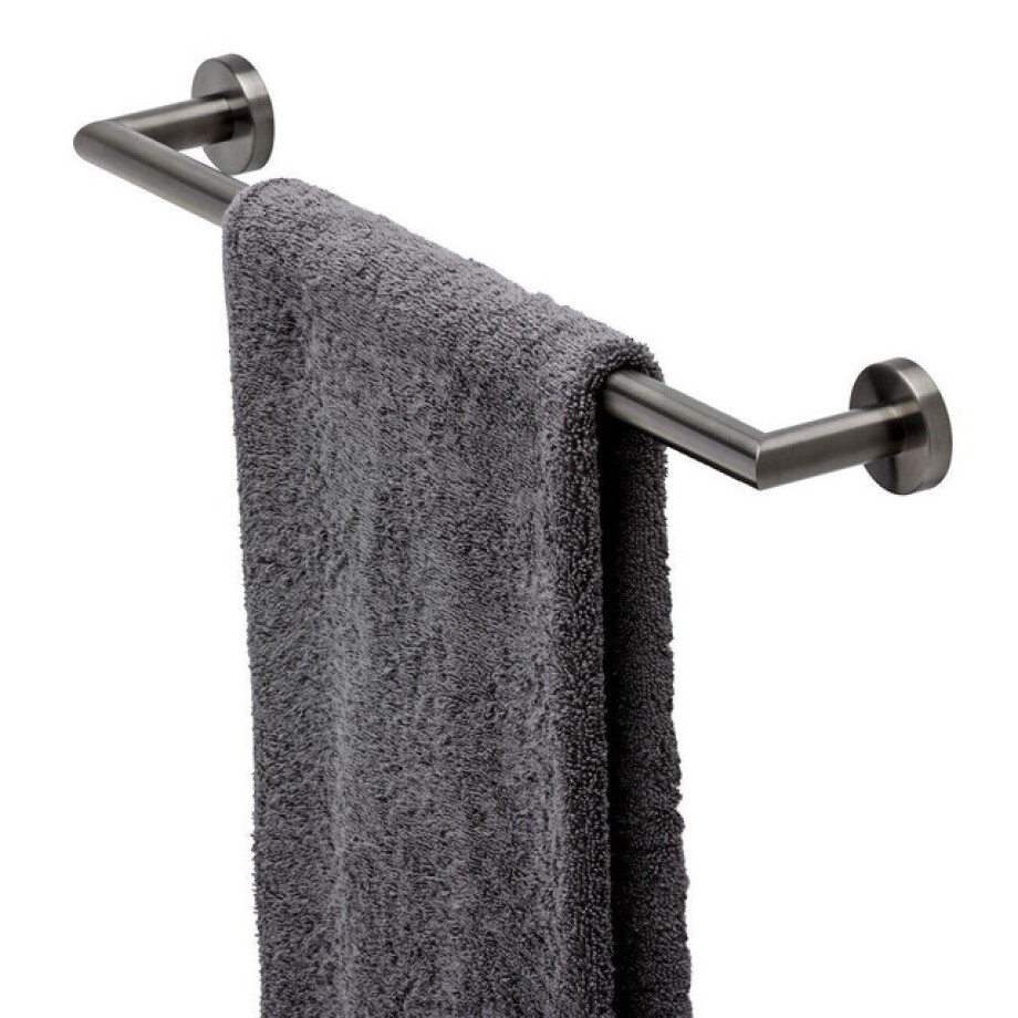 Geesa Nemox Handdoekrek 49.9cm Zwart metaal geborsteld 916507-09-45 afbeelding 1