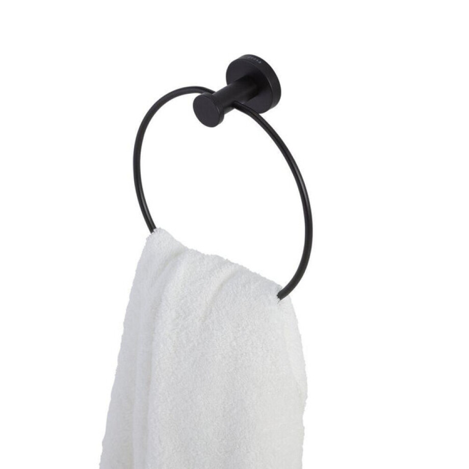 Geesa Nemox Handdoekring Zwart 916504-06 Geesa Nemox Handdoekring Zwart 916504-06 afbeelding 1