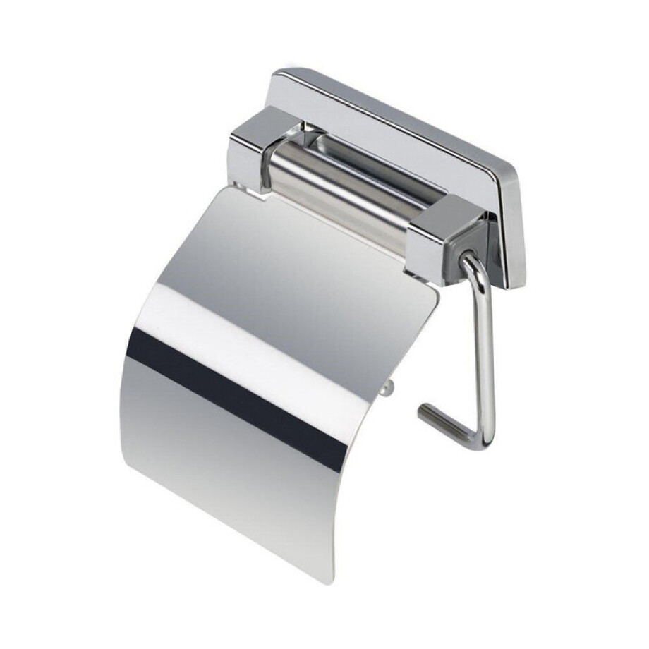 Geesa Standard Toiletrolhouder met klep Chroom 915144 afbeelding 1