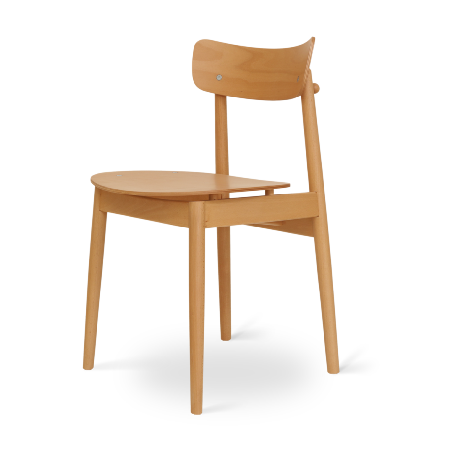 George houten eetkamerstoel naturel afbeelding 1