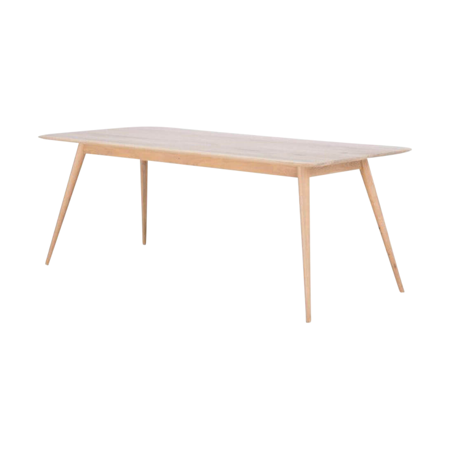 Stafa table houten eettafel whitewash - 160 x 90 cm afbeelding 1