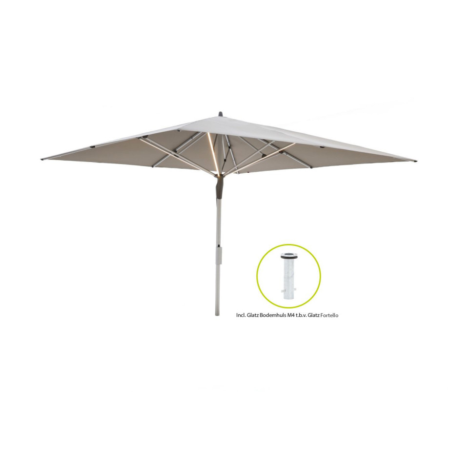 Glatz Fortello LED parasol 400x400cm - Laagste prijsgarantie! afbeelding 1