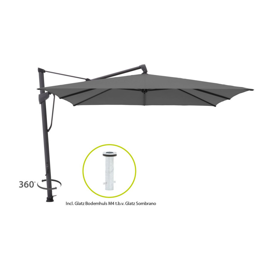 Glatz Sombrano S+ Easy zweefparasol 300x300cm - Laagste prijsgarantie! afbeelding 1