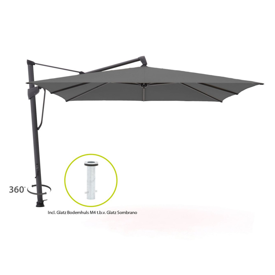 Glatz Sombrano S+ Easy zweefparasol 350x350cm - Laagste prijsgarantie! afbeelding 1