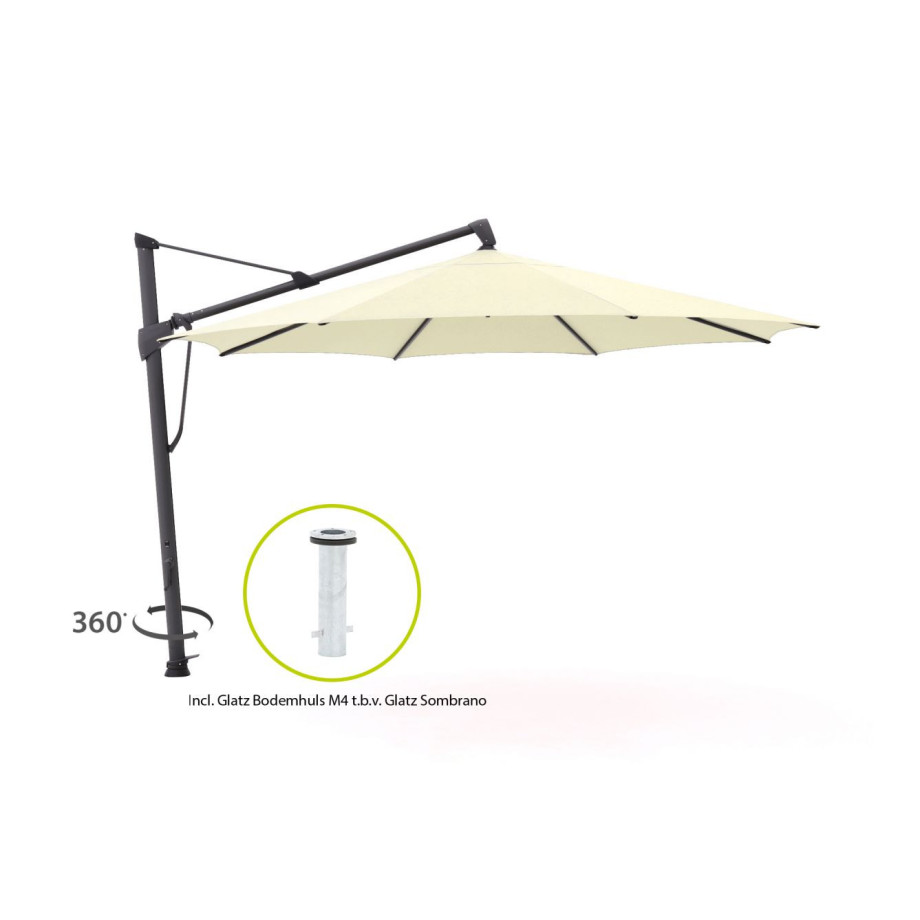 Glatz Sombrano S+ Easy zweefparasol ø 350cm - Laagste prijsgarantie! afbeelding 1