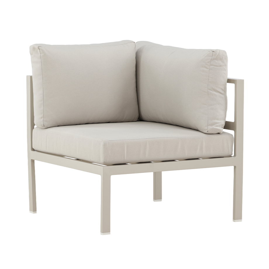 Glen aluminium modulair tuin hoekelement beige - 74 x 65 cm afbeelding 1