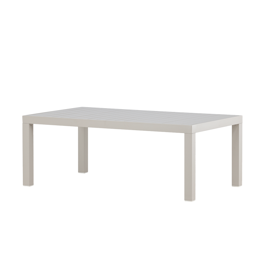 Glen aluminium tuin salontafel beige - 120 x 45 cm Glen aluminium tuin salontafel beige - 120 x 45 cm afbeelding 1