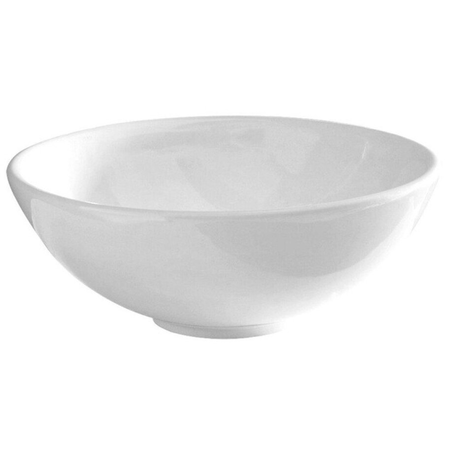 GO by Van Marcke Artemis opbouwkom rond 40x14 cm porselein wit voor verhoogde lavabo of muurkraan TR4030 afbeelding 1
