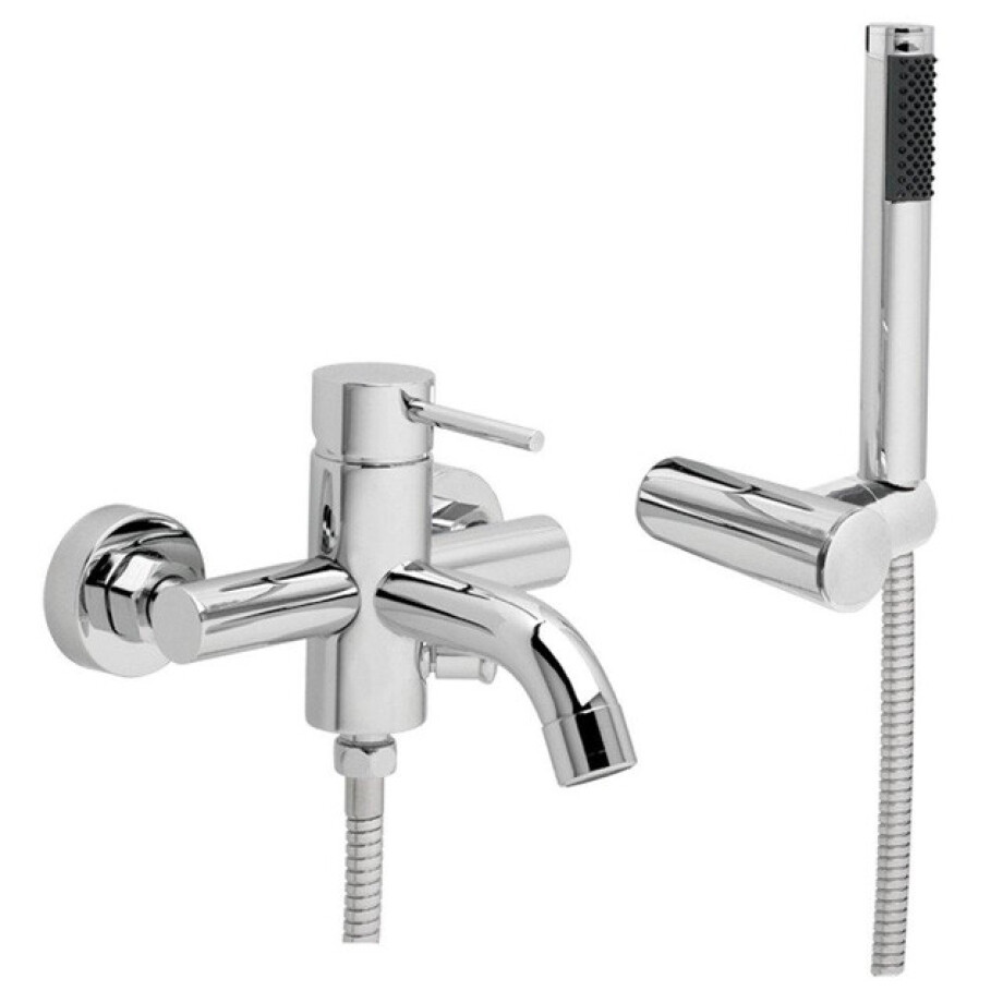 GO by Van Marcke Cocoon eengreepsmengkraan baddouche compleet inclusief handdouche hartafstand 15 cm keramische schijven inclusief rozetten en S-koppelingen 403101C afbeelding 1