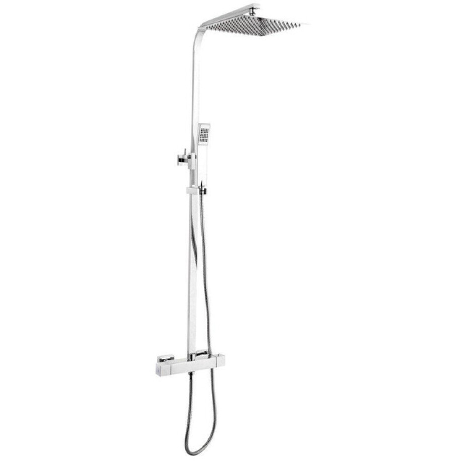 GO by Van Marcke Dukan douchesysteem vierkant hand douche thermostatisch chroom look SH3500-1 afbeelding 1