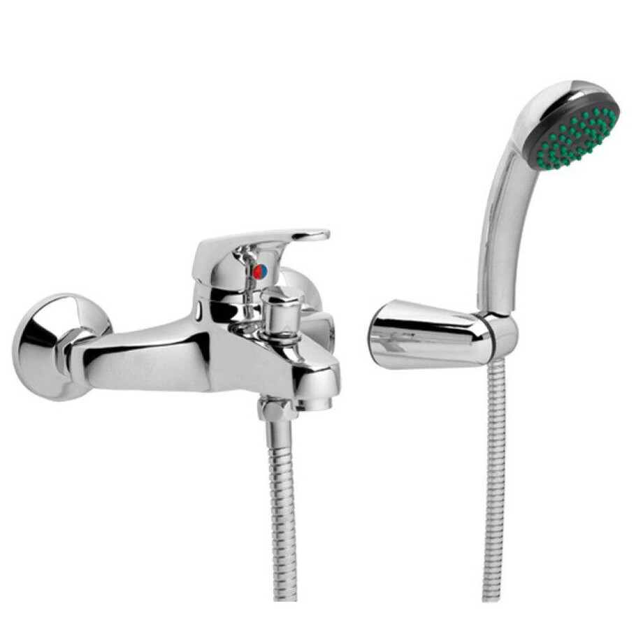 GO by Van Marcke Fresh eengreepsmengkraan baddouche compleet inclusief handdouche hartafstand 15 cm keramische schijven inclusief rozetten en S-koppelingen 101030- afbeelding 1