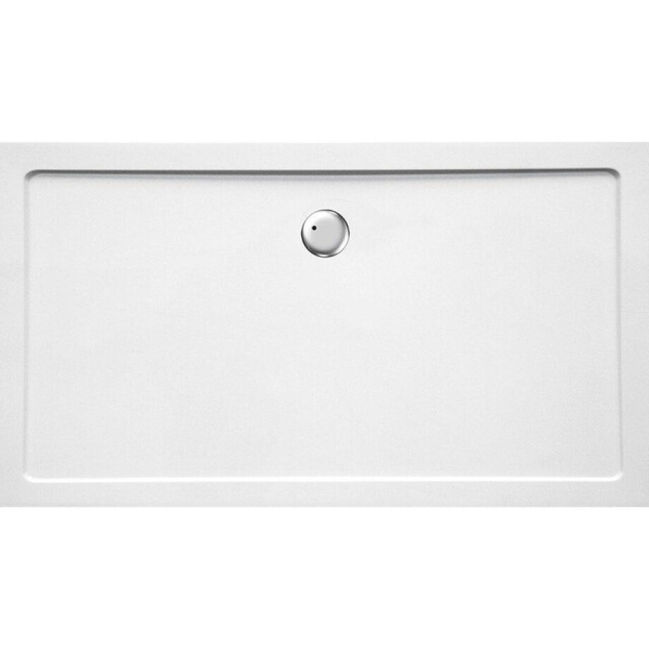 GO by Van Marcke Helion douchebak kunststofcomposiet 160x90x3.5cm rechthoek afvoer D90mm zonder potenstel wit AJSC1690S afbeelding 1