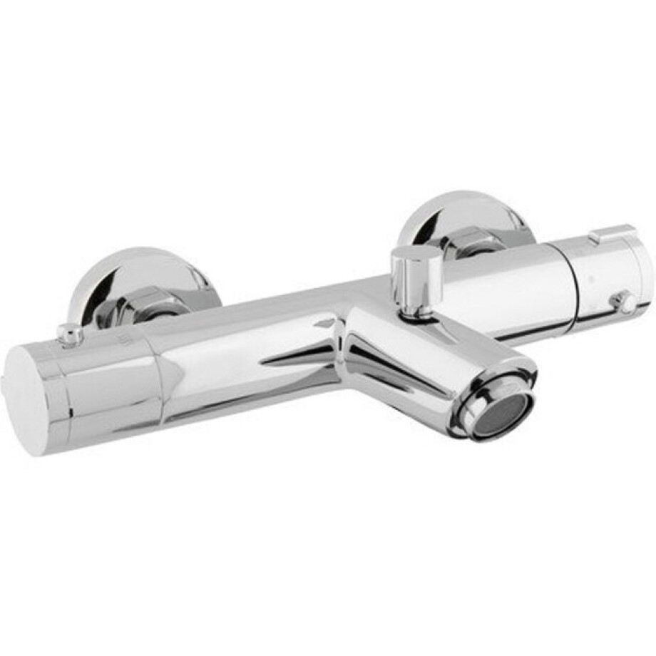 Go by Van Marcke Move Badmengkraan - thermostatisch - waterbesparend - hartafstand 15cm - veiligheidsblokkering - keramische schijven - rozetten - S-koppelingen - chroom 8040-03 afbeelding 1