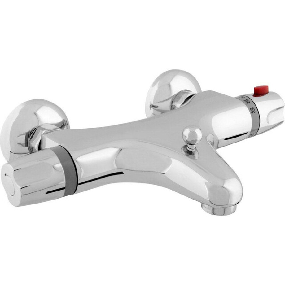 GO by Van Marcke Surf badmengkraan thermostatisch veiligheidsblokkering hartafstand 15 cm keramische schijven inclusief rozetten en S-koppelingen chroom YH5529-1 afbeelding 1