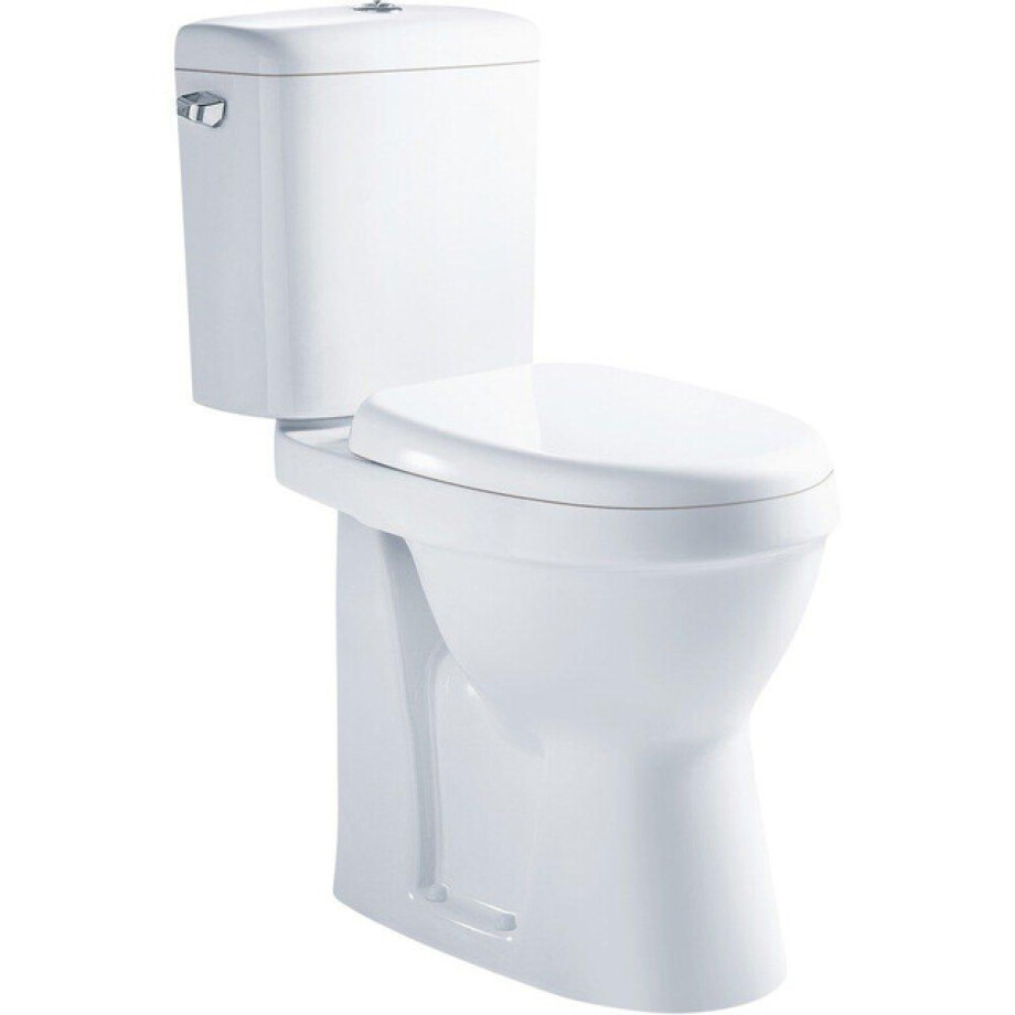 GO by Van Marcke XJoy Staand Toilet - spoelrandloos - verhoogd - PK - wc zitting - soft close - porselein wit MFZ-09-03D RIMLESS afbeelding 1