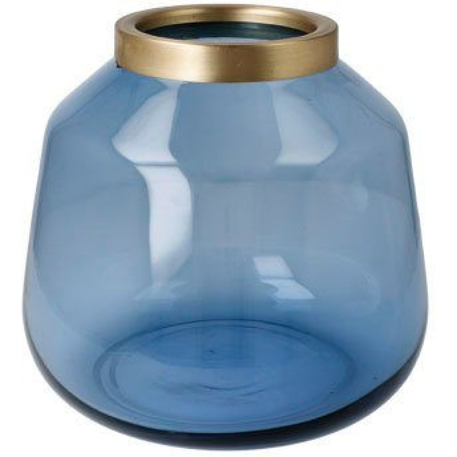 Goebel Tafelvaas Aurora blue Vaas van glas en metaal, handgemaakt en mondgeblazen, hoogte 16 cm (1 stuk) afbeelding 1