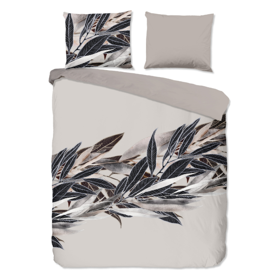 Dekbedovertrek Dekbedovertek Katoen - Gisele - Eenpersoons (140x200 Cm) - Grijs & Meerkleurig Katoen - Veren - Good Morning - Dekbed-Discounter.nl afbeelding 1