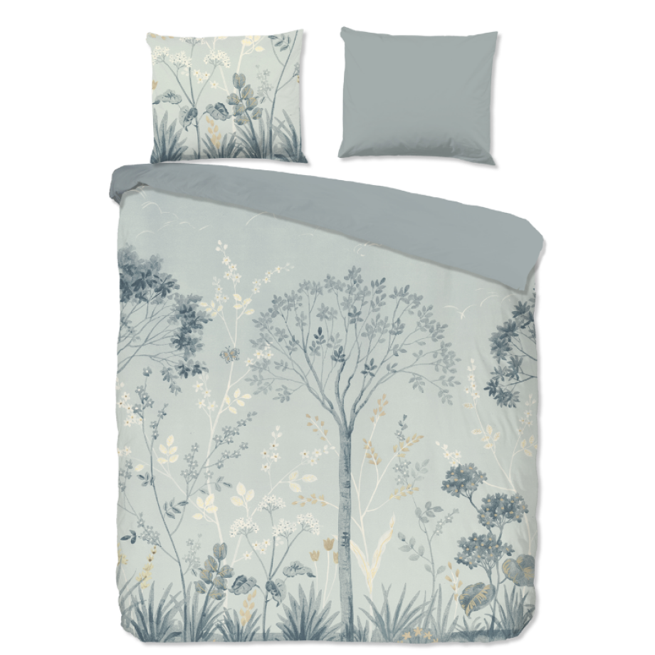 Dekbedovertrek Katoen - Charles - Lits-Jumeaux (240x220 Cm) - Meerkleurig & Groen Katoen - Bloemen & Natuur - Good Morning - Dekbed-Discounter.nl afbeelding 1