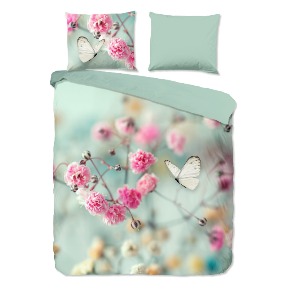 Dekbedovertrek Katoen - Adel - Tweepersoons (200x200 Cm) - Meerkleurig Katoen - Natuur & Bloemen & Dieren - Good Morning - Dekbed-Discounter.nl afbeelding 1