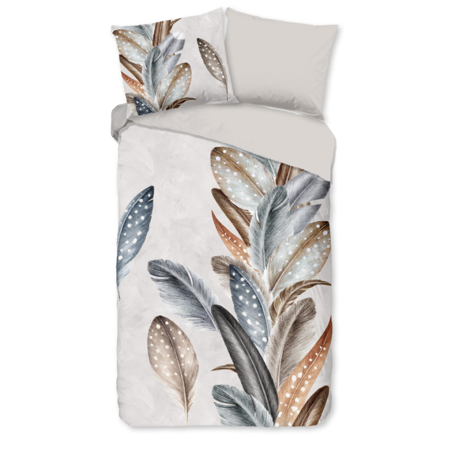 Dekbedovertrek Katoen - Eina - Tweepersoons (200x200 Cm) - Meerkleurig Katoen Flanel - Natuur - Good Morning - Dekbed-Discounter.nl Dekbedovertrek Katoen - Eina - Tweepersoons (200x200 Cm) - Meerkleurig Katoen Flanel - Natuur - Good Morning - Dekbed-Discounter.nl afbeelding 1