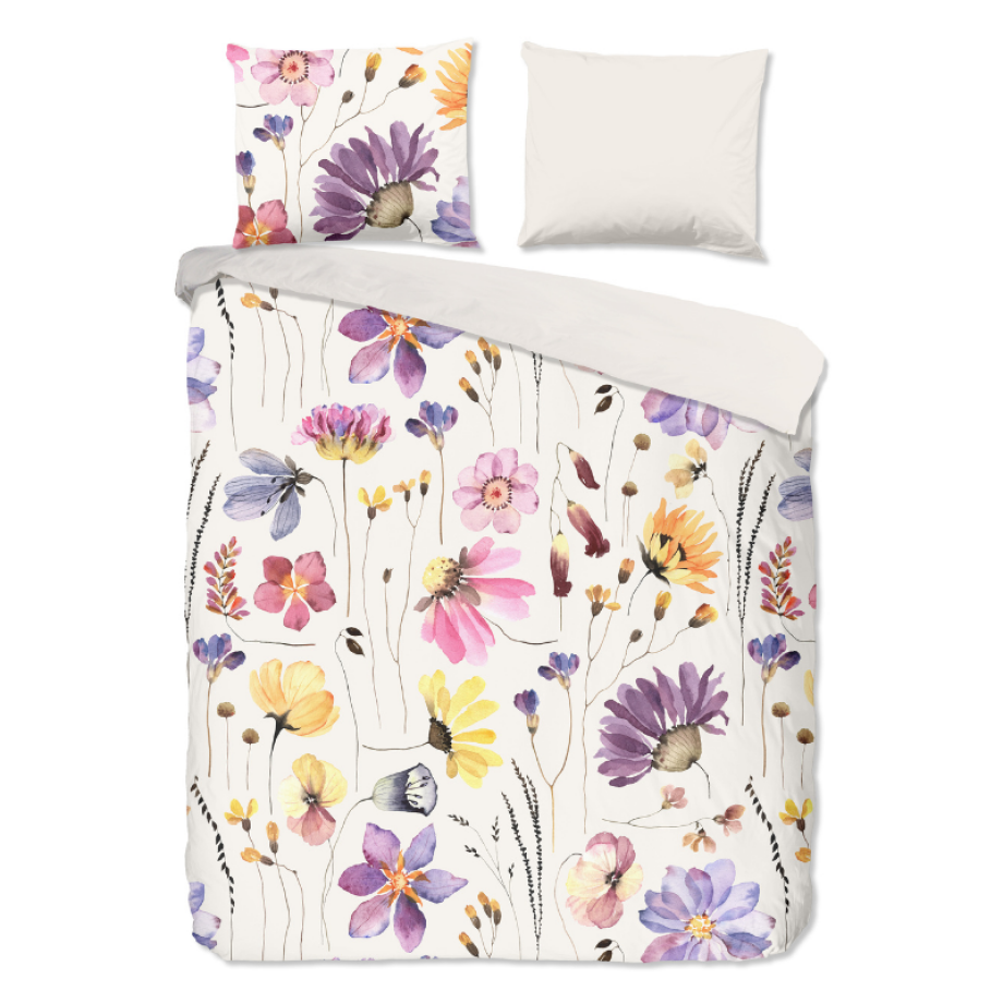 Dekbedovertrek Katoen - Kate - Lits-Jumeaux (240x220 Cm) - Meerkleurig Katoen - Bloemen - Good Morning - Dekbed-Discounter.nl afbeelding 1