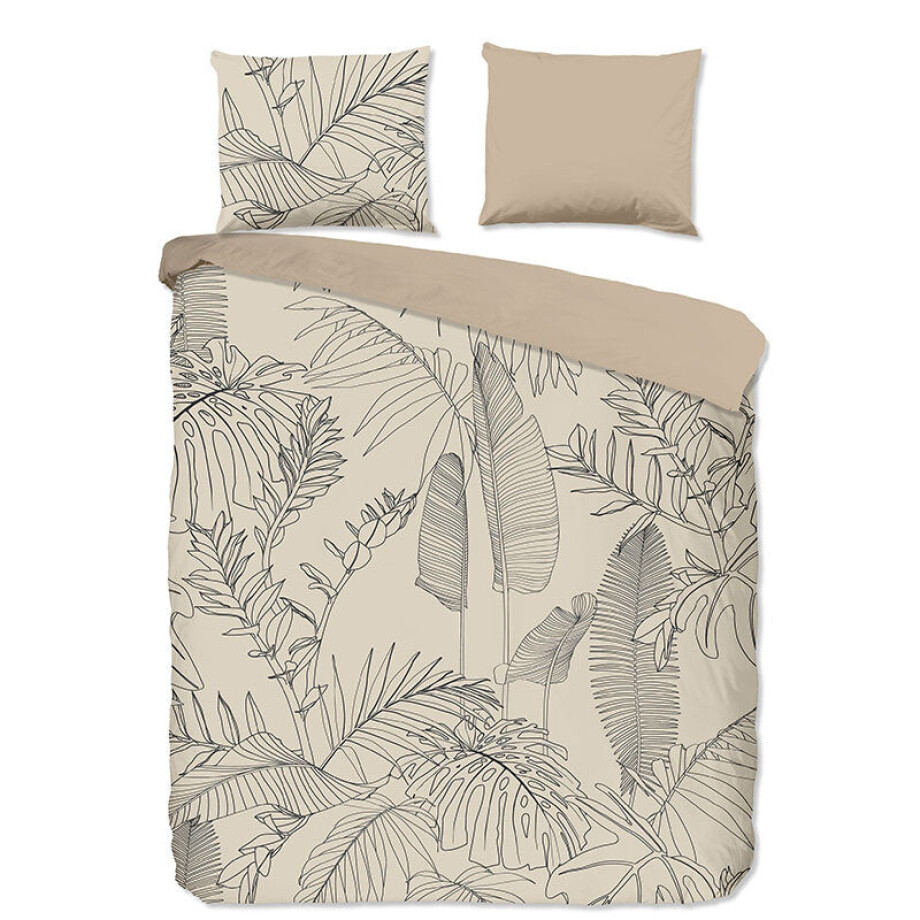 Dekbedovertrek Katoen - Sym - Eenpersoons (140x200 Cm) - Beige Katoen - Natuur - Good Morning - Dekbed-Discounter.nl afbeelding 1