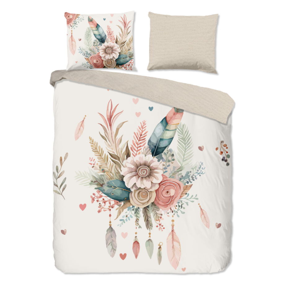 Dekbedovertrek Katoen - Videl - Lits-Jumeaux (240x220 Cm) - Meerkleurig Katoen - Bloemen - Good Morning - Dekbed-Discounter.nl afbeelding 1