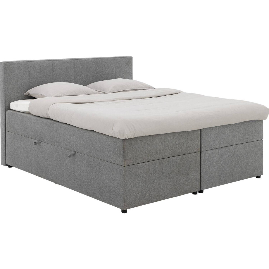 Goossens Basic Boxspring Compleet Store Storage Box, Vlak 180 x 200 cm (=2x 90 x 200 cm) met hoofdbord zonder voetbord incl. 2x matras Goossens Basic Boxspring Compleet Store Storage Box, Vlak 180 x 200 cm (=2x 90 x 200 cm) met hoofdbord zonder voetbord incl. 2x matras afbeelding 1