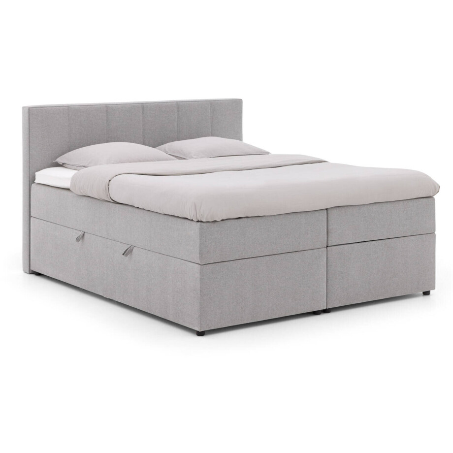 Goossens Basic Boxspring Compleet Store Storage Box, Vlak 180 x 200 cm (=2x 90 x 200 cm) met hoofdbord zonder voetbord incl. 2x matras Goossens Basic Boxspring Compleet Store Storage Box, Vlak 180 x 200 cm (=2x 90 x 200 cm) met hoofdbord zonder voetbord incl. 2x matras afbeelding 1