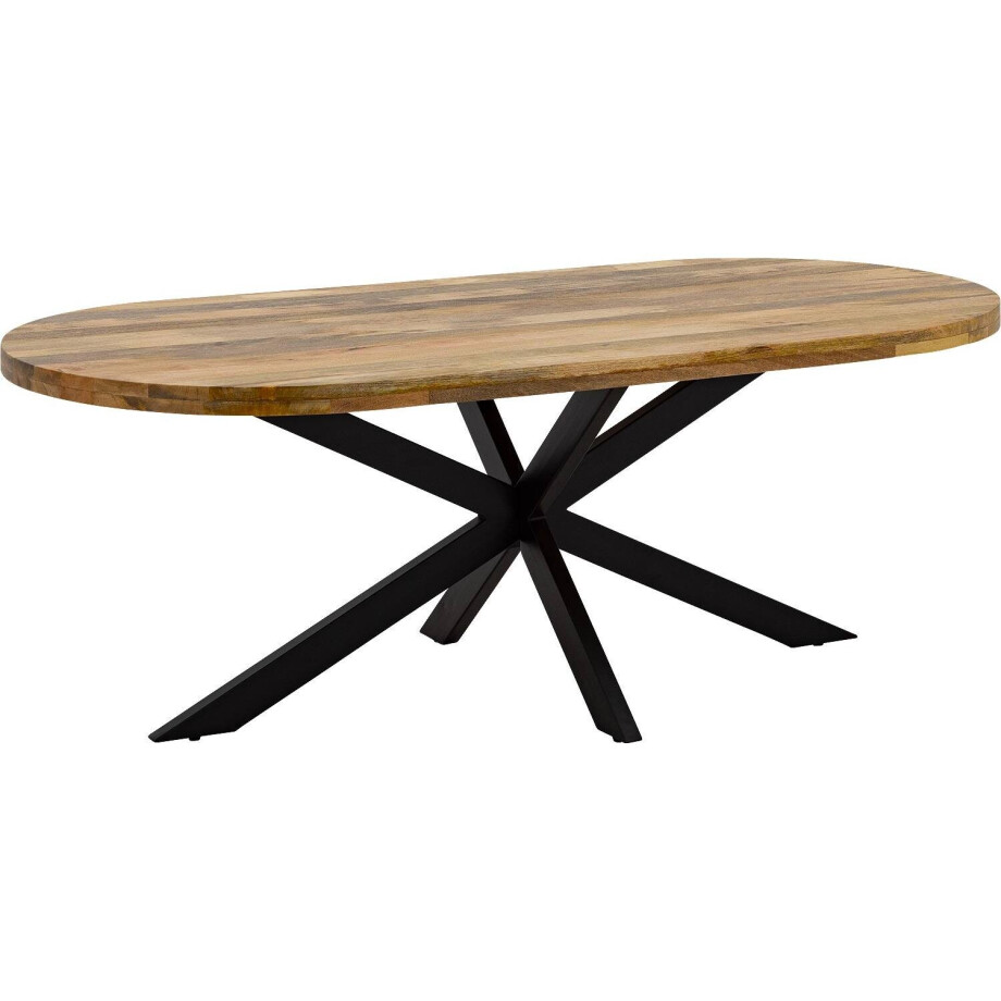 Goossens Basic Eettafel Lecce, Semi rond 210 x 100 cm Goossens Basic Eettafel Lecce, Semi rond 210 x 100 cm afbeelding 1