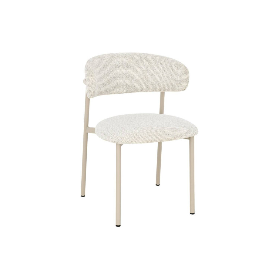 Goossens Basic Stoel Siem bruin stof leuning, afbeelding 1