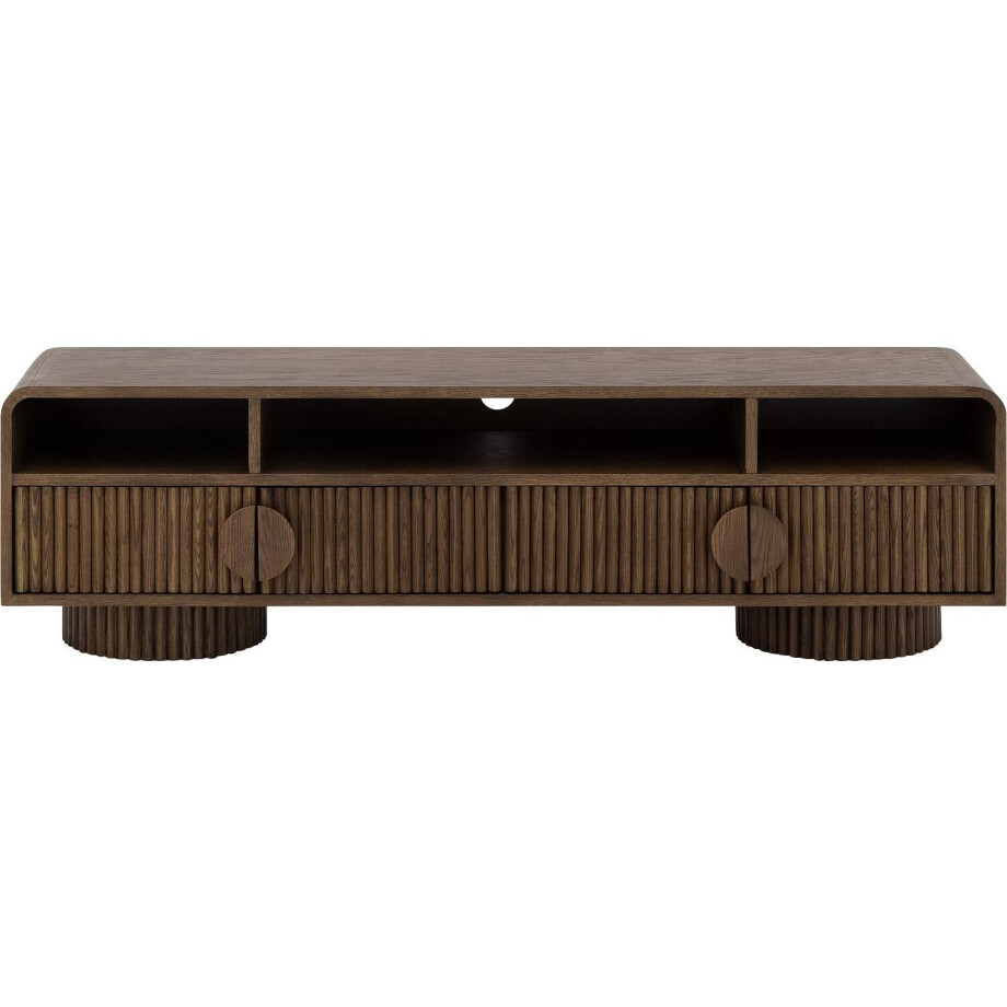 Goossens Basic Tv Meubel Melani, 4 deuren 3 open vakken 160 cm breed afbeelding 1