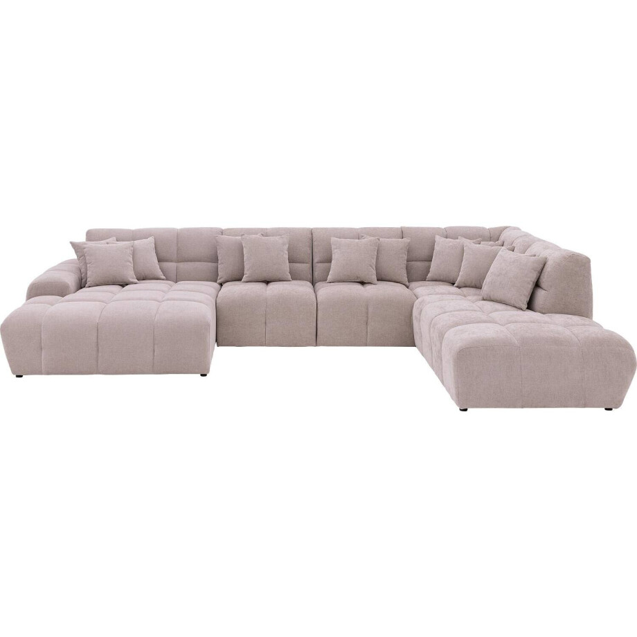 Goossens Excellent Bank Kubus beige, stof, modern design Goossens Excellent Bank Kubus beige, stof, modern design afbeelding 1