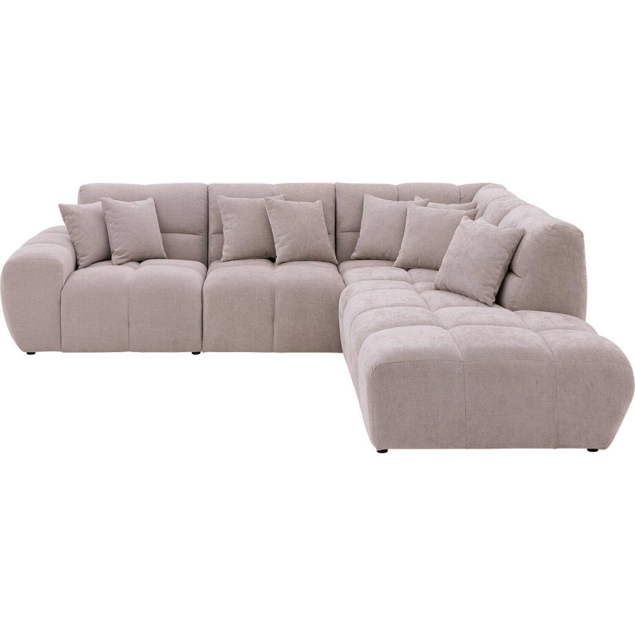 Goossens Excellent Bank Kubus beige, stof, modern design Goossens Excellent Bank Kubus beige, stof, modern design afbeelding 1