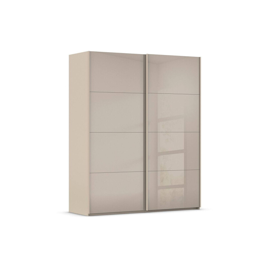 Goossens Excellent Kledingkast Finca Glans Glas, Slaapkamerkast 160 cm breed, 223 cm hoog, 2x 4 paneel glas schuifdeuren Goossens Excellent Kledingkast Finca Glans Glas, Slaapkamerkast 160 cm breed, 223 cm hoog, 2x 4 paneel glas schuifdeuren afbeelding 1